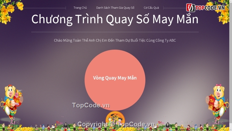 vòng quay may mắn,quay số trúng thưởng,game quay số trúng thưởng,vong quay may man,Demo Vòng Quay May Mắn